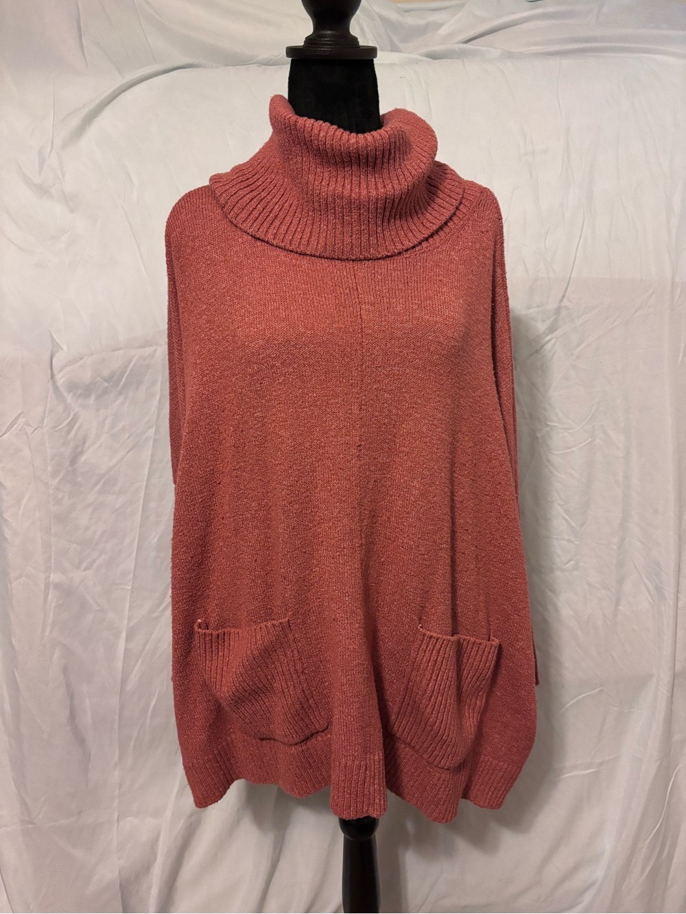 LOFT Rose Cowl Neck Pocket Sweater